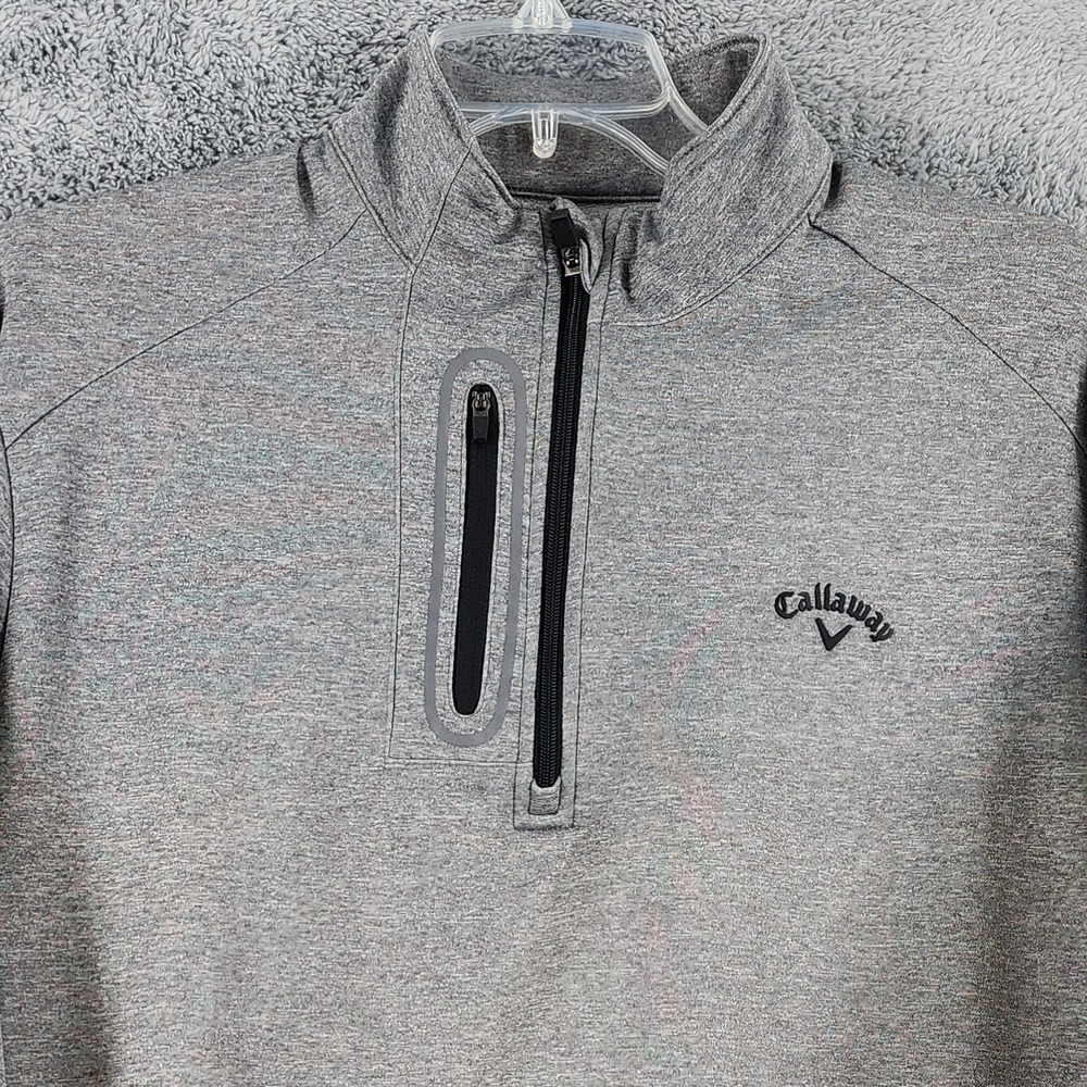 Callaway‎ Sweatshirt Mens XL Gray Heathered Performance 1/4 Zip Pullover Golf